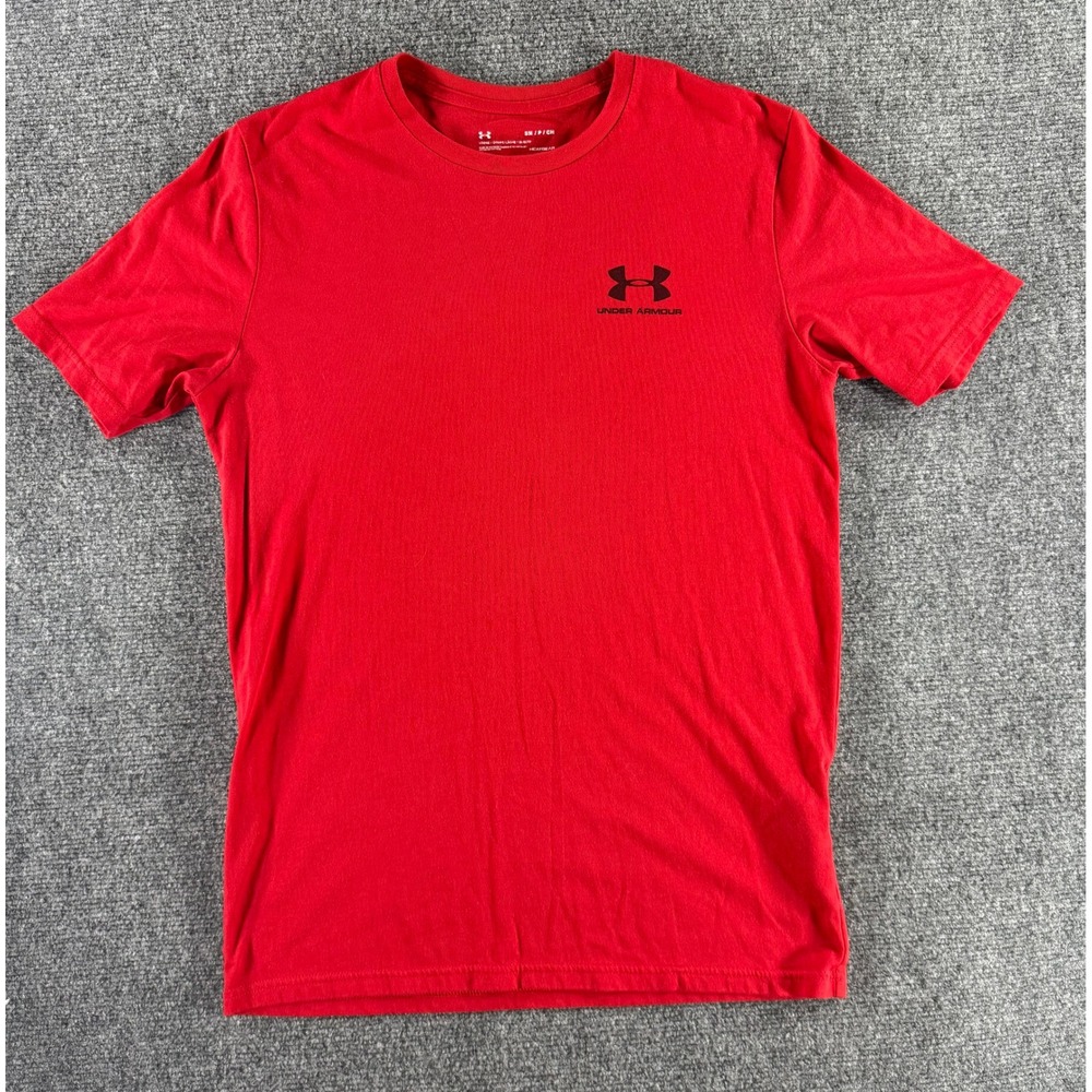 Under Armour Mens HeatGear Loose Fit Short‎ Sleeve T-Shirt Red Small SM